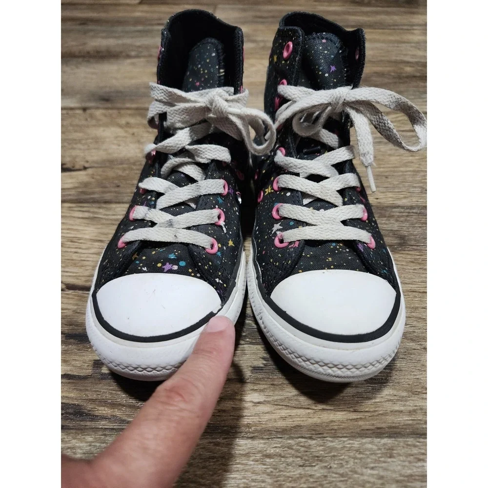 Converse Girls Chuck Taylor All Star JUNIOR sz 2 Space Harmony Sneakers 665113F